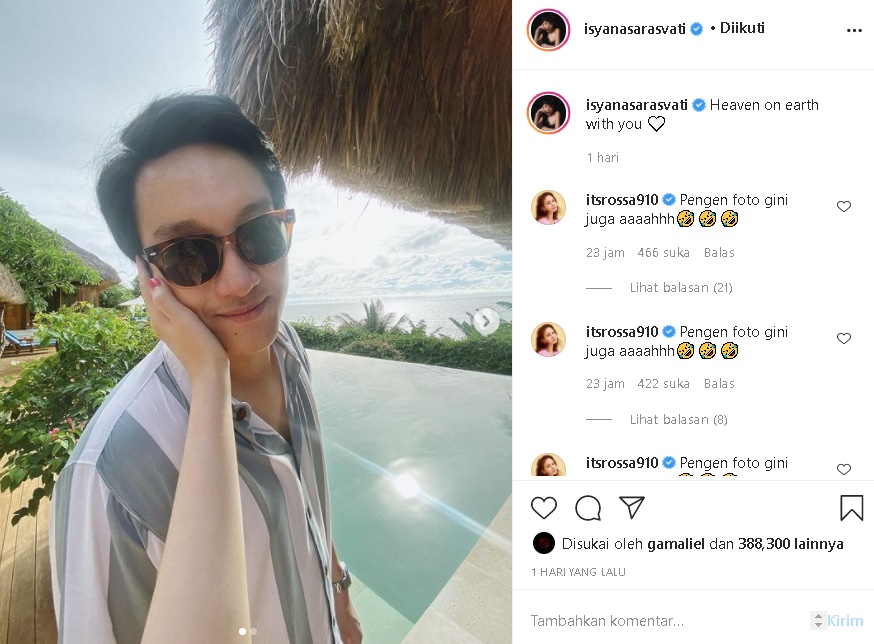 Jarang Umbar Kemesraan, Foto Romantis Isyana Sarasvati Pegang Pipi Suami Bikin Penyanyi Ini Iri