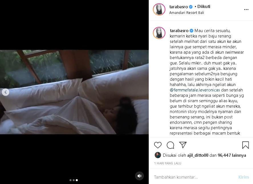 Cerita Tara Basro Sempat Minder Saat Pilih Baju Renang, Istri Daniel Adnan Ungkap Kekhawatirannya