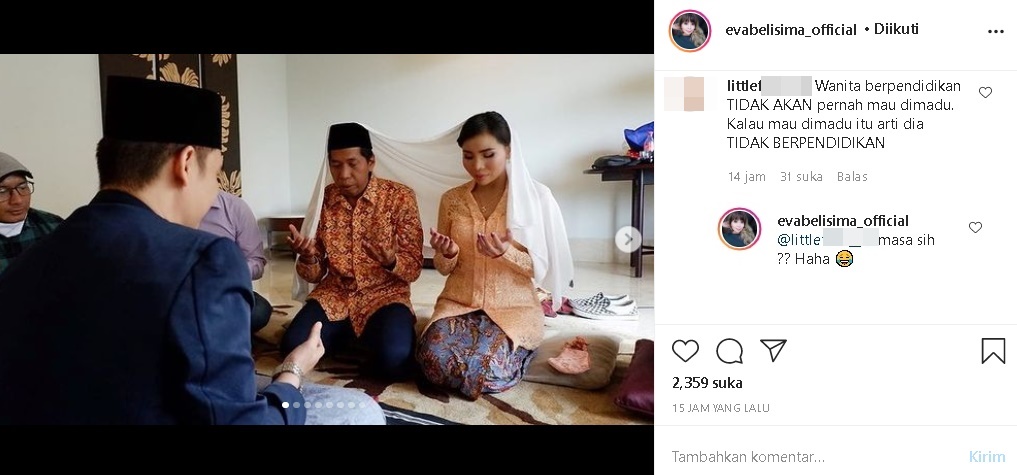 Eva Bellissima Pajang Foto Akad Nikah dengan Kiwil, Jawab Begini Saat Dicibir Netizen