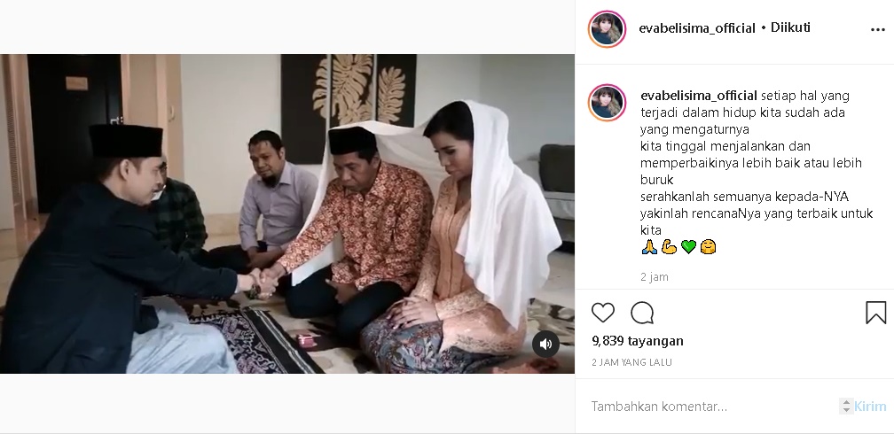 Eva Bellissima Pajang Foto Akad Nikah dengan Kiwil, Jawab Begini Saat Dicibir Netizen
