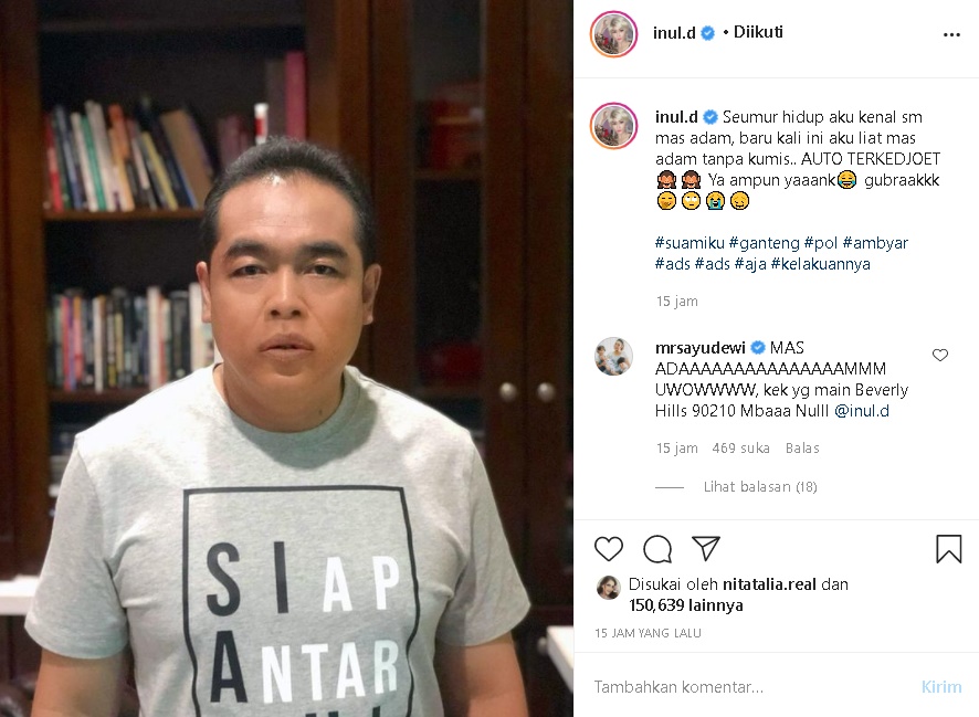 Inul Daratista Auto Terkejut, Penampilan Perdana Adam Suseno Tanpa Kumis Sampai Trending Twitter