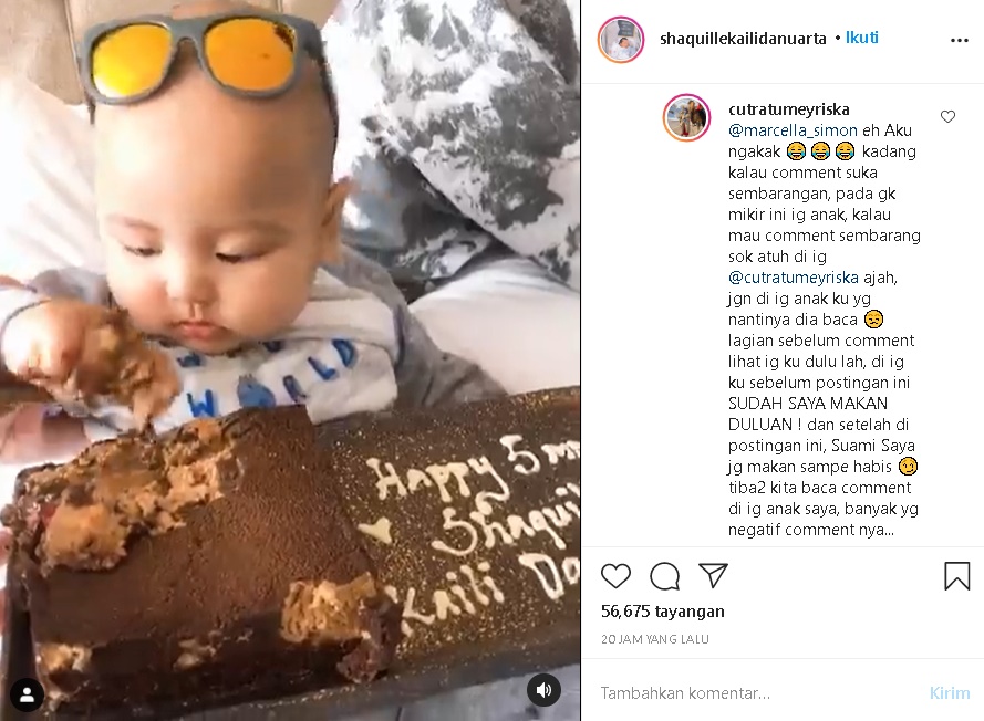 Cut Meyriska Geram Aksi Putranya Mainan Kue Tuai Banyak Komentar Negatif, Tegas Pinta Hal Ini