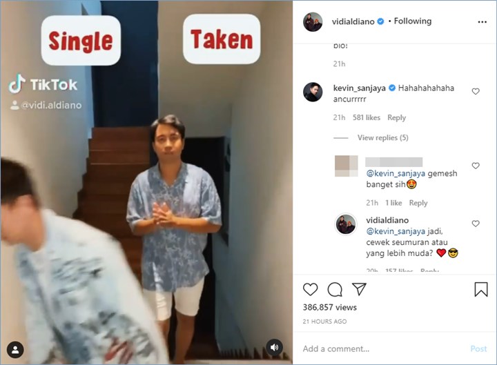 kevin sanjaya mengakui saat ini masih berstatus single