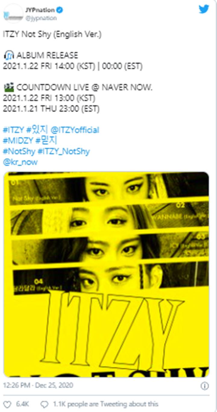 Yeji Cs Siap Rilis Lagu Hits ITZY Berbahasa Inggris