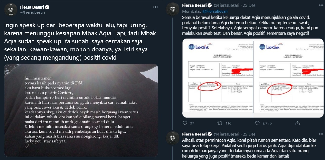 Istri Fiersa Besari Dinyatakan Positif Covid-19 Dalam Kondisi Hamil Besar