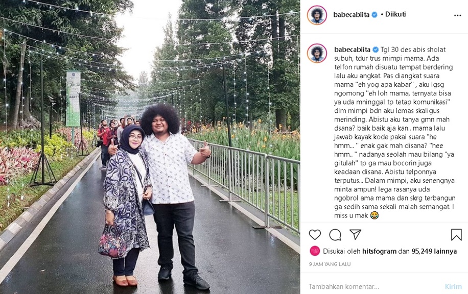 Cerita Haru Babe Cabita Mimpi \'Ngobrol\' dengan Mendiang Ibunda, Beber Perasaannya Setelah Terbangun