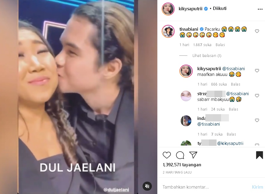 Kiky Saputri Pamer \'Kaleidoskop 2020\' Ciuman dari 24 Artis Tampan, Celetukan Tissa Biani Disorot