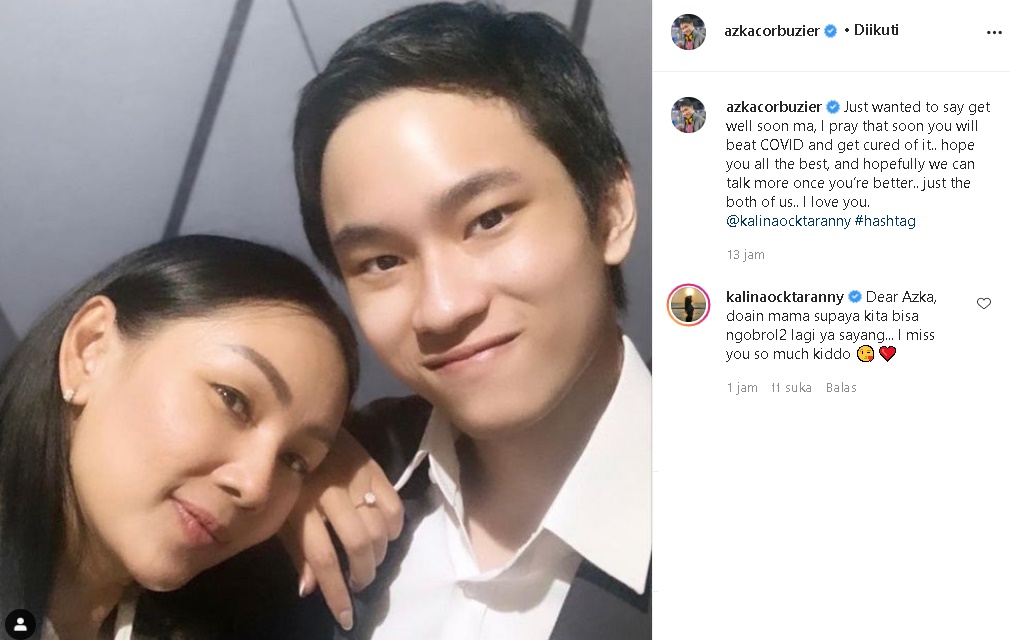 Azka Corbuzier Doakan Kalina Oktarani Sembuh dari Covid-19, Postingannya Bikin Terenyuh