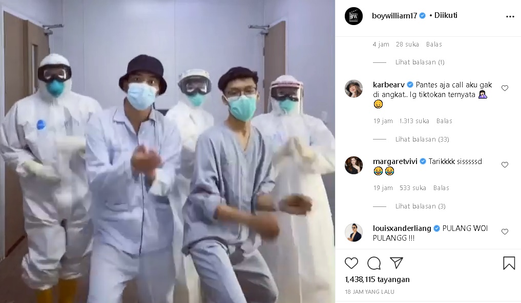 Boy William Asyik Joget TikTok Bareng Nakes Berseragam APD, Komentar Tunangan Cantik Curi Perhatian