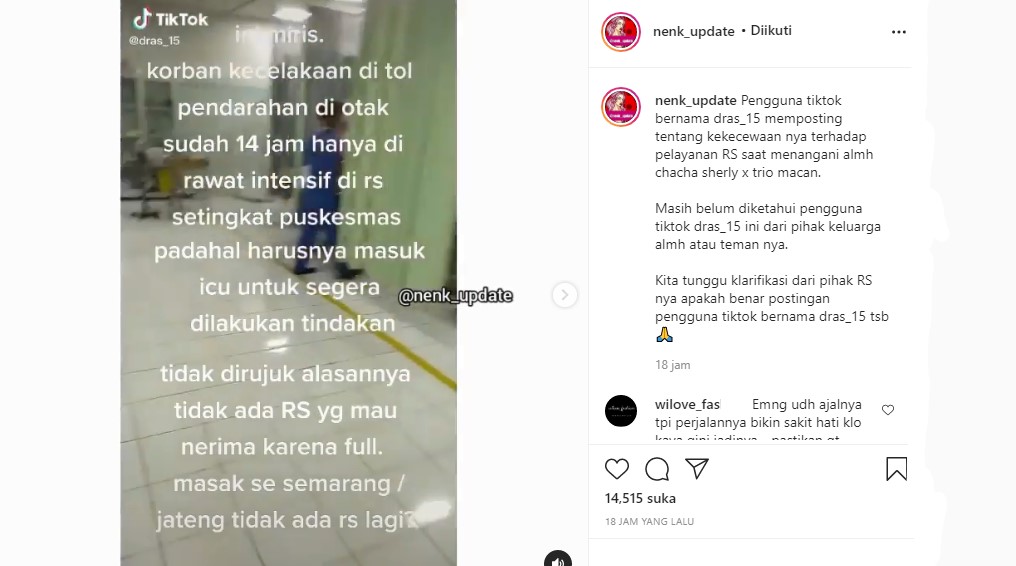 Akun TikTok Ini Ungkap Isu Mengejutkan di Balik Meninggalnya Chacha Sherly