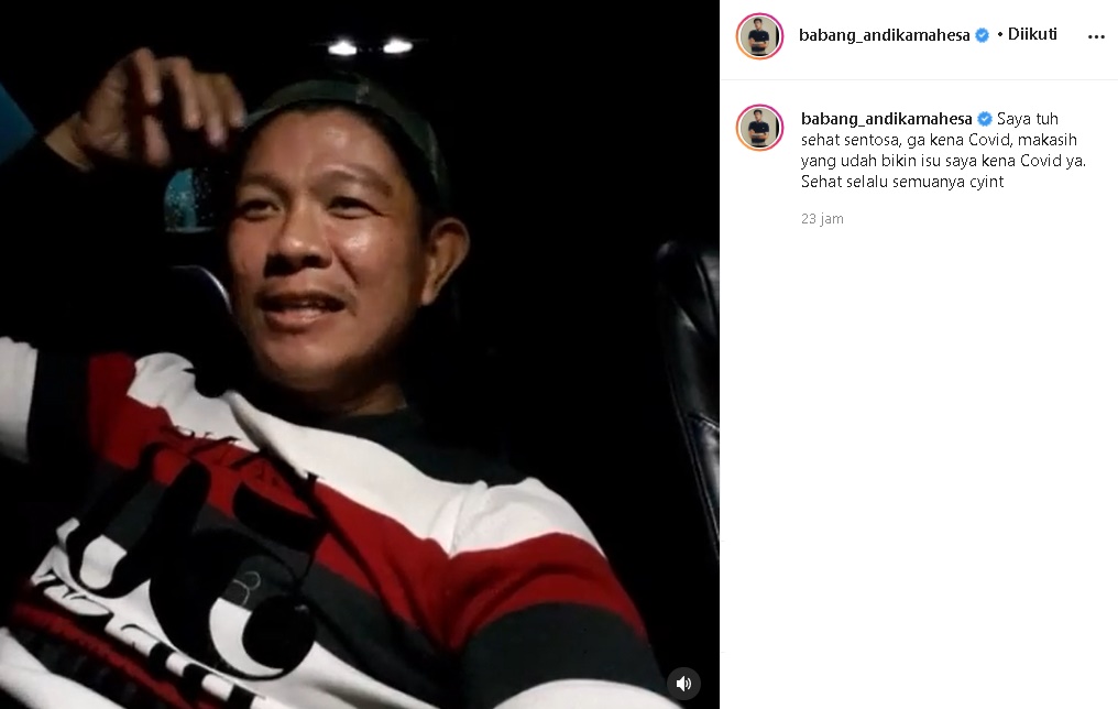 Andika Mahesa Bantah Tegas Isu Dirinya Terinfeksi Covid-19, Beber Fakta Penyakitnya