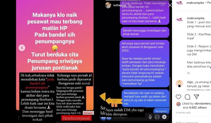 Duka Annisa Bahar untuk Sriwijaya SJ 182 Tuai Kontra, Lutfi Azial Beri Nasihat