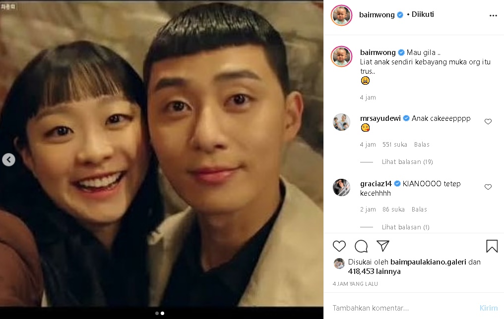 Pengakuan Baim Wong Teringat Muka Park Seo Joon Saat Lihat Kiano Bikin Warganet Terpingkal