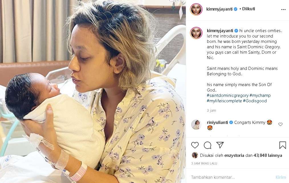Selamat, Kimmy Jayanti Umumkan Kelahiran Anak Kedua Hingga Langsung Beber Arti Nama Sang Buah Hati
