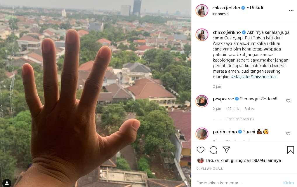 Chico Jericho Umumkan Dirinya Positif Covid-19, Ungkap Begini Kondisi Istri dan Anak