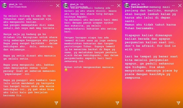 Kerap Dituding Mendadak Dekat Tuhan Cuma Saat Ada Masalah, Gisella Anastasia Buka Suara