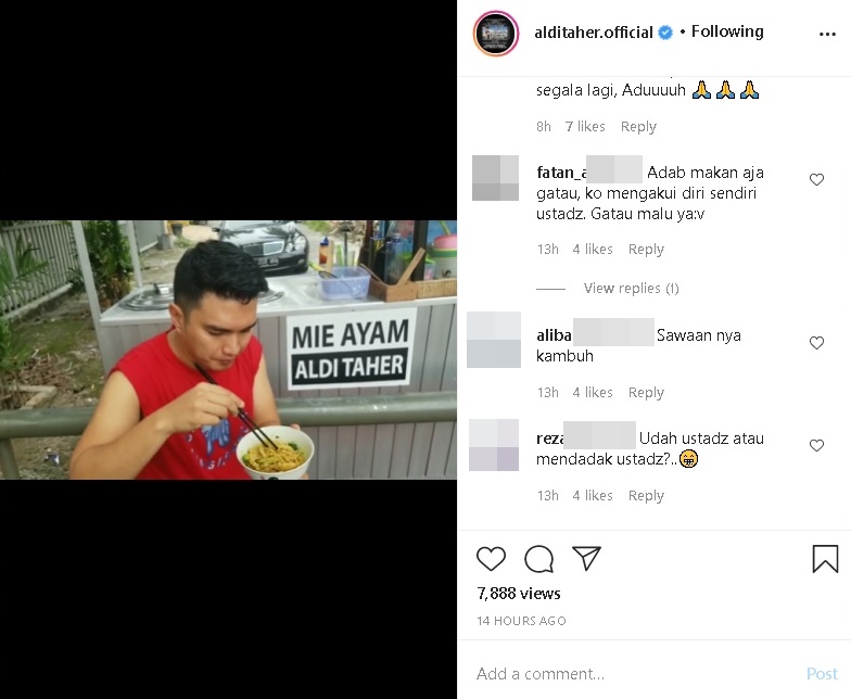 Ngaku Ustaz, Aldi Taher Justru Langsung Kena Hujat Soal Adab Makan Hingga Aurat Gara-gara Video Ini