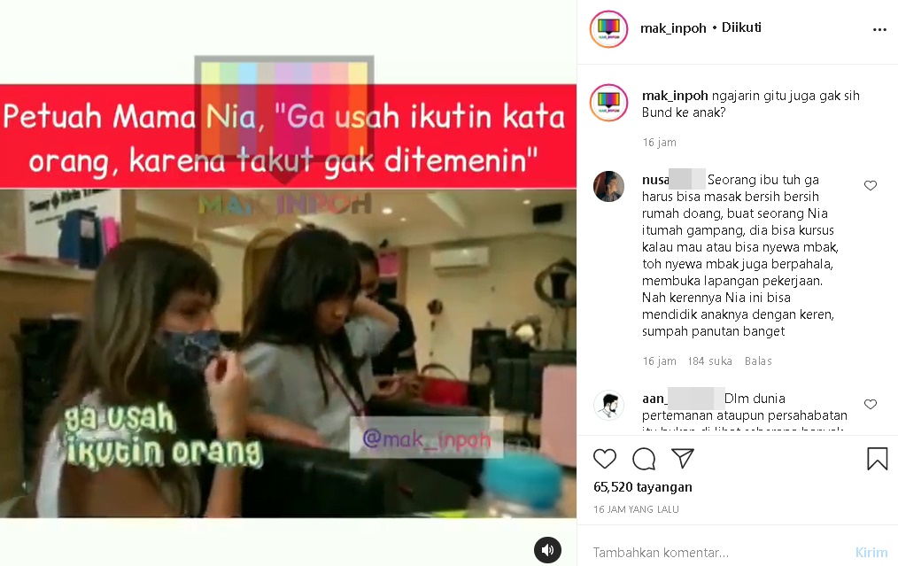 Nasihati Putri Sulung yang Khawatir Tak Punya Teman, Ucapan Nia Ramadhani Dipuji Panutan
