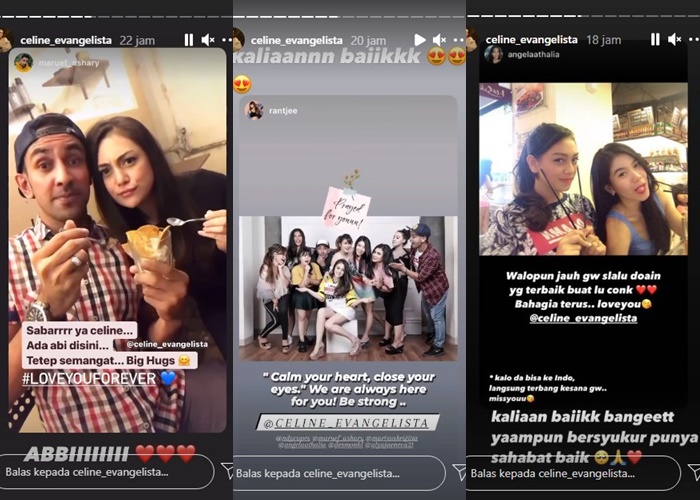 Stefan William Bungkam Soal Isu Cerai, Celine Evangelista Tunjukkan Sederet Dukungan dari Sahabat