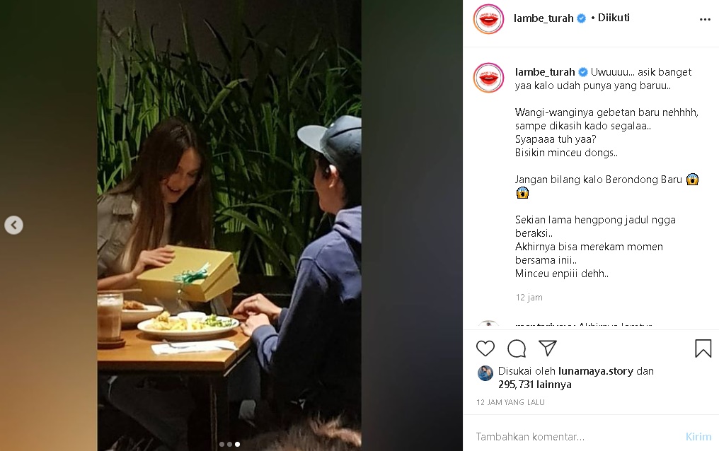 Heboh Foto Luna Maya Semringah Dapat Kado dari Pria Misterius, Pacar Baru?