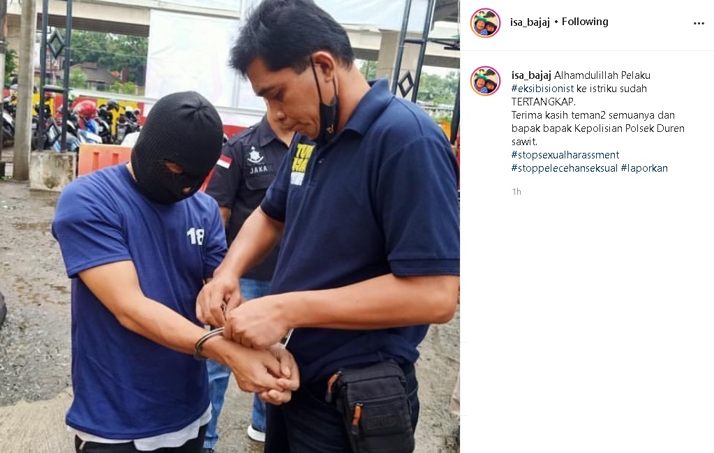 Pelaku Ekshibisionisme Terhadap Istri Isa Bajaj Dibekuk Polisi, Ini Sosoknya