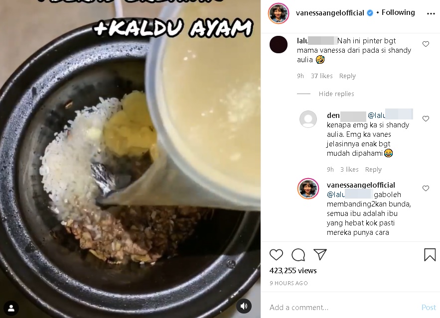 Bahas Menu MPASI Baby Gala, Vanessa Angel Jawab Bijak Usai Dibandingkan dengan Shandy Aulia