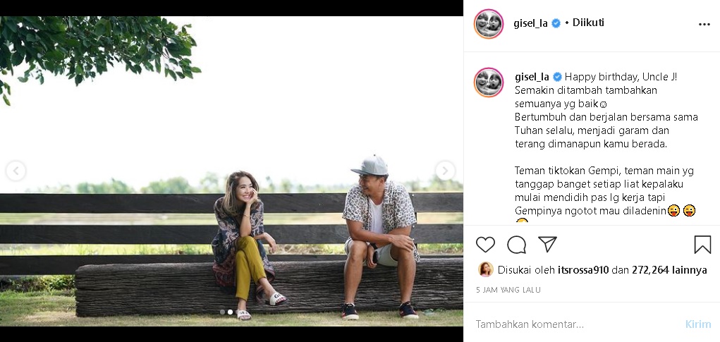 Tulis Pesan Manis di Ultah Wijin, Simak Doa Serta Ungkapan Terima Kasih dari Gisella Anastasia