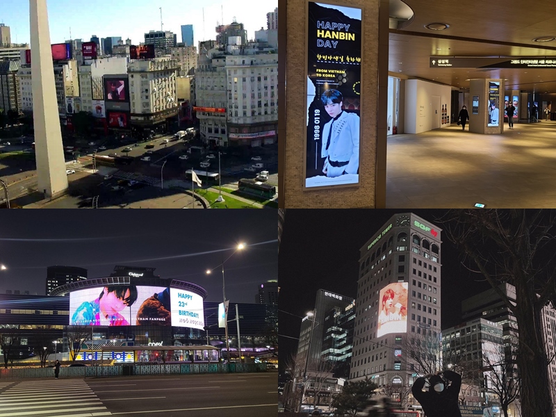 Dari Time Square Hingga COEX, Fans Rayakan Meriah Ultah Habin \'I Land\' dengan 71 Papan Iklan