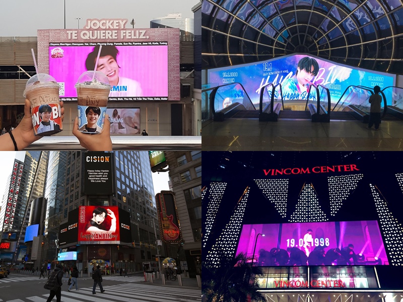 Dari Time Square Hingga COEX, Fans Rayakan Meriah Ultah Habin \'I Land\' dengan 71 Papan Iklan