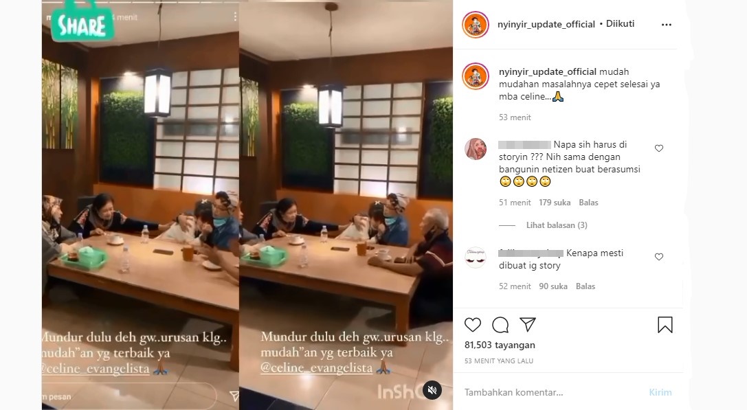 Nangis di Hadapan Keluarga, Celine Malah Tuai Sindiran Hingga Konflik dengan Stefan Dituding Gimik