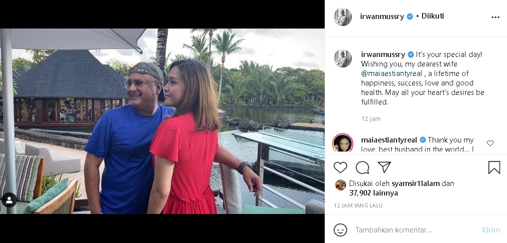 Jarang Umbar Kemesraan, Balasan Maia Estianty Usai Dapat Ucapan Romantis dari Irwan Mussry Disorot