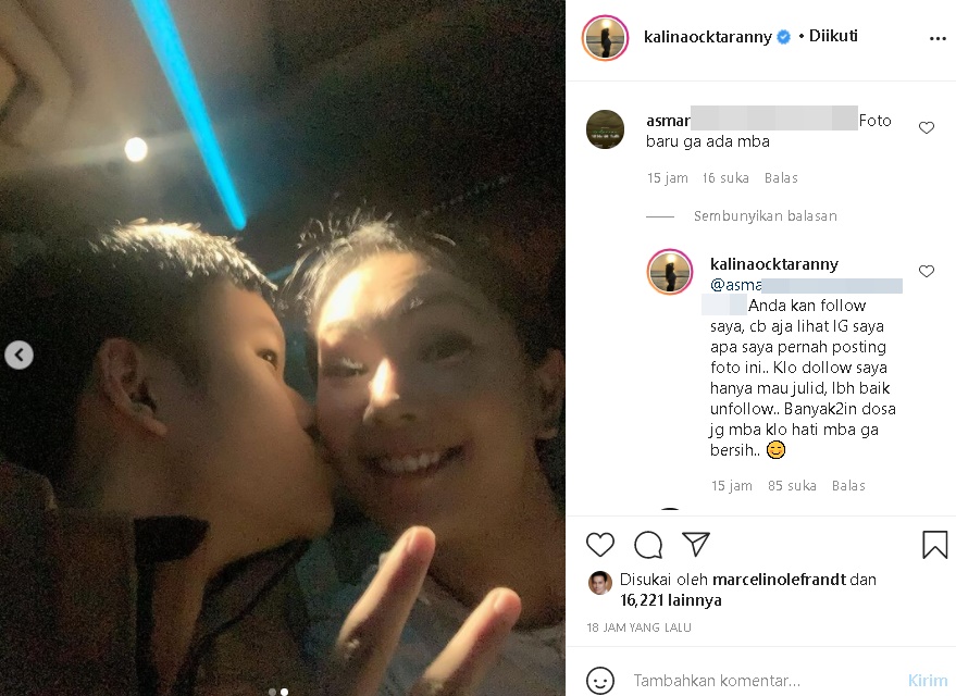 Kena Julid di Foto Terbaru Bareng Azka, Respons Kalina Oktarani Makjleb: Lebih Baik Unfollow