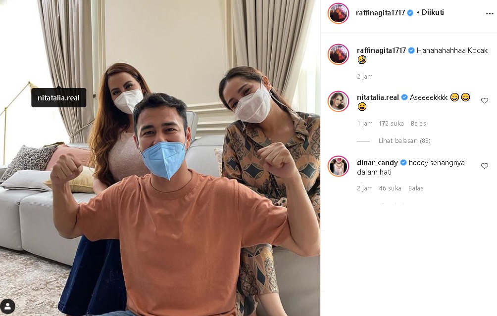 Raffi Ahmad dan Nagita Slavina Pamer Foto Bareng Nita Thalia, Pancing Reaksi Tak Terduga