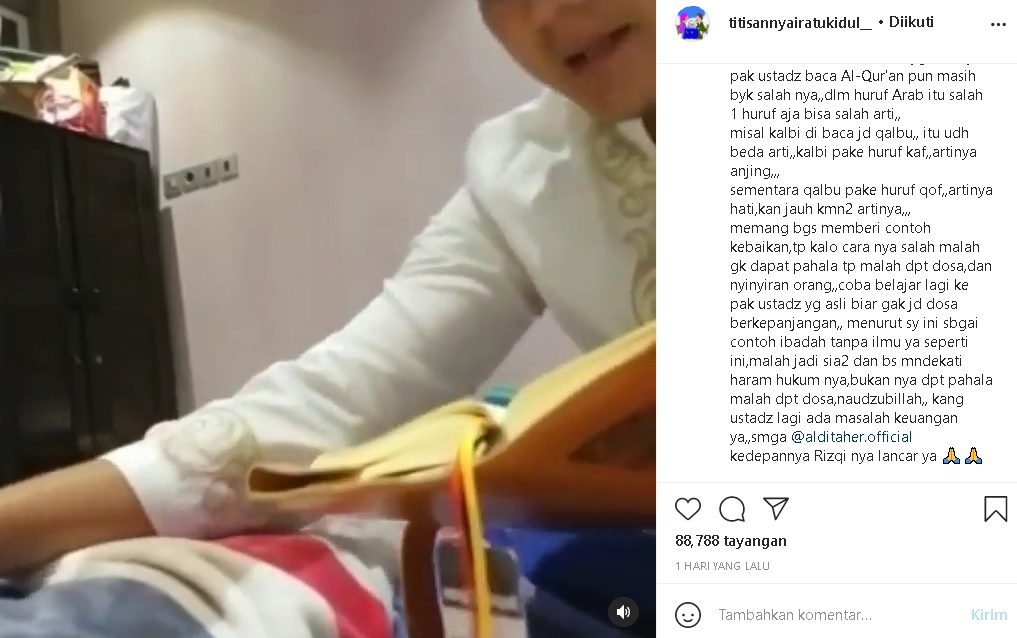 Tanggapi Pengakuan Aldi Taher Sebagai Ustaz, Paranormal Ini Sedih: Bacaan Al-Qur\'an Aja Belepotan