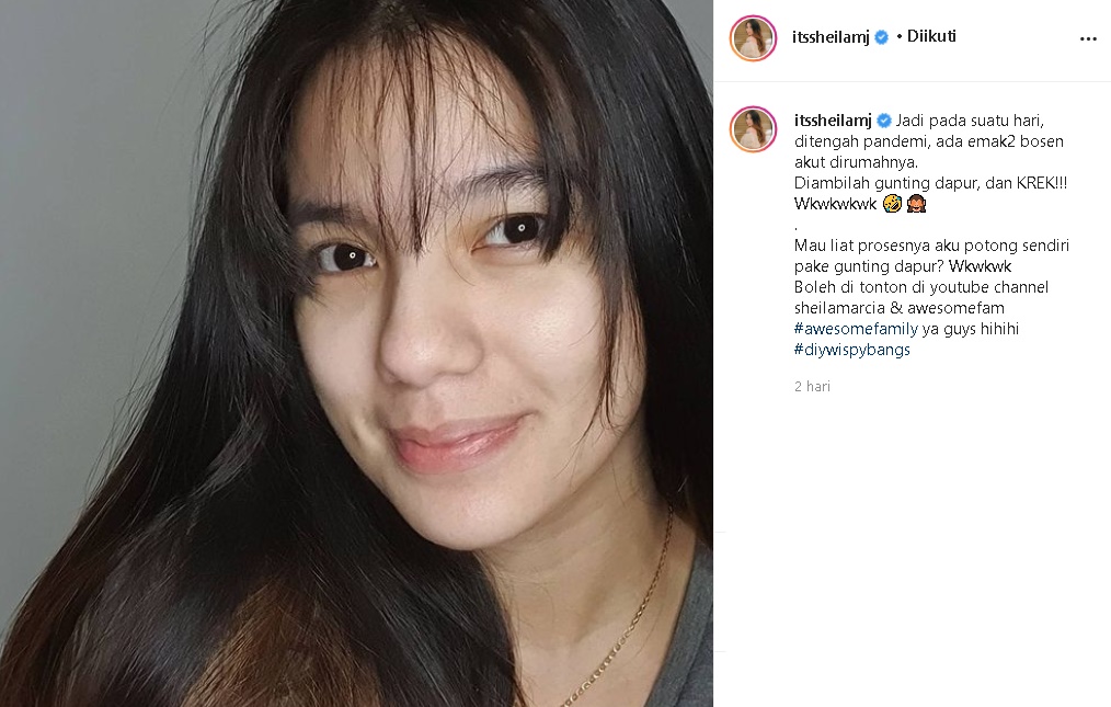 Modal Gunting Dapur, Penampilan Baru Sheila Marcia Usai Potong Rambut Disanjung Cantik Bak ABG