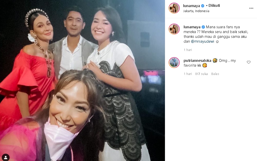 Luna Maya Pajang Foto Bareng Pemain ‘Ikatan Cinta’, Komentar Istri Arya Saloka Sedot Perhatian