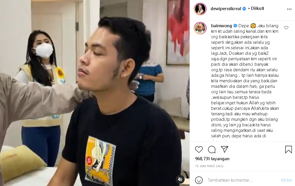 Dewi Persik Ngamuk Difitnah Mantan Asisten, Wejangan Baim Wong Langsung Jadi Sorotan