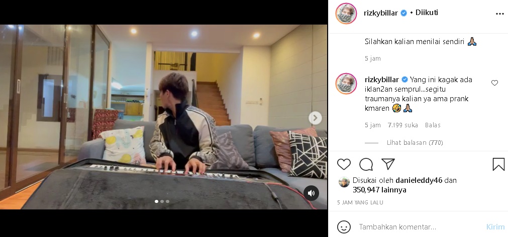 Rizky Billar Kembali Ceritakan Kejadian Janggal di Rumah Baru, Tegaskan Bukan Lagi Prank Iklan