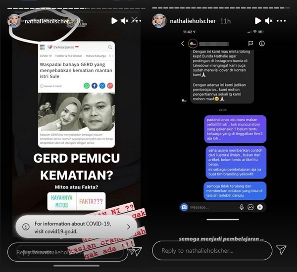 Nathalie Holscher Murka Kematian Lina Dijadikan Bahan Iklan