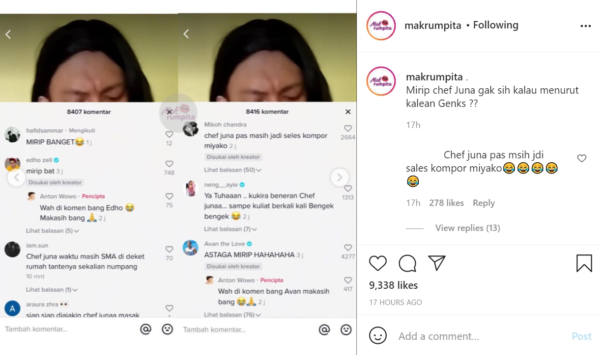 Viral Video Pria Disebut Kembaran Chef Juna Bikin Heboh, Netter: Mirip Banget!