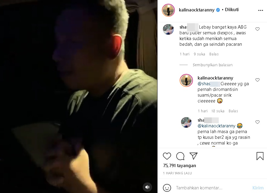 Dinyinyir Bak ABG Puber, Kalina Oktarani Balas \'Pedas\' Dinilai Lebay Umbar Cinta ke Vicky Prasetyo