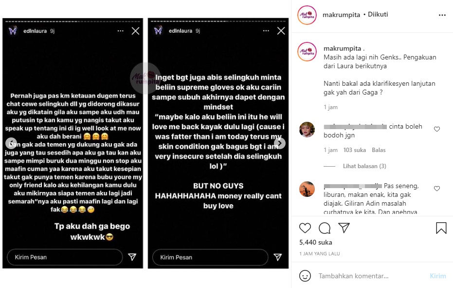 Laura Ungkap 2 Alasan Pernah Bertahan Meski Diselingkuhi Hingga Dimanfaatkan Gaga Muhammad