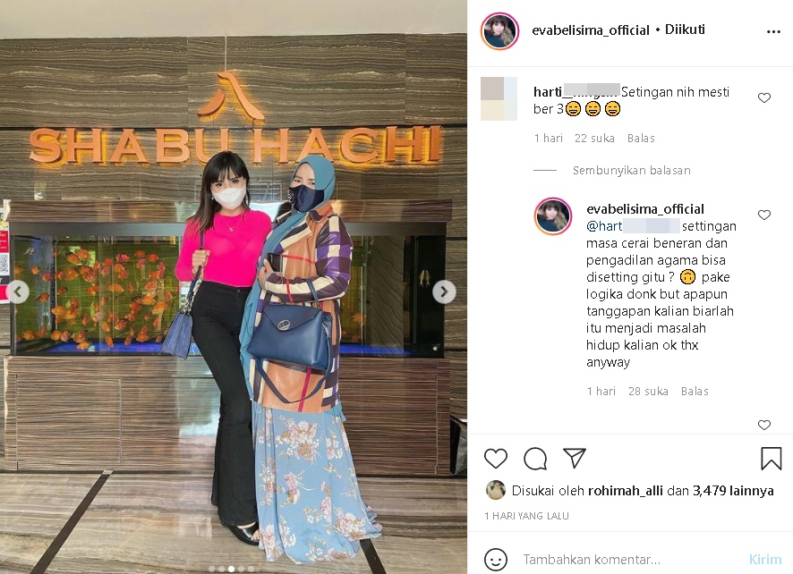 Eva Bellisima \'Ngegas\' Usai Dituding Settingan Gara-gara Foto Akur Bareng Rohimah: Pakai Logika Dong