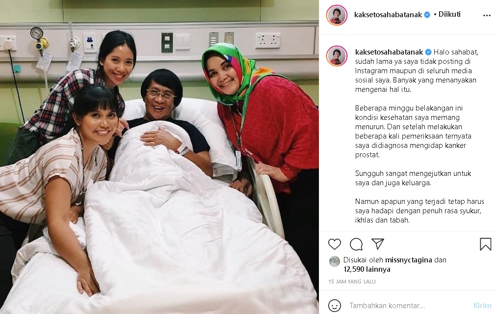 Kak Seto Didiagnosis Idap Kanker Prostat, Kabarkan Siap Jalani Operasi Hari Ini Hingga Minta Doa