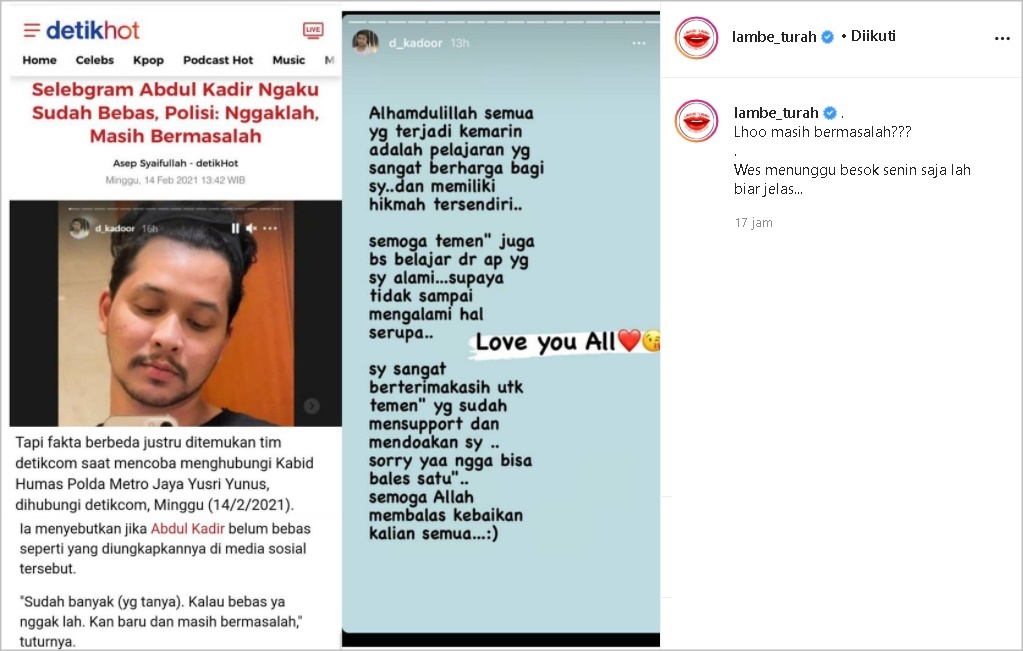 Selebgram Abdul Kadir ‘D Kadoor’ Ramai Dikabarkan Sudah Bebas, Polisi Ungkap Fakta Berbeda