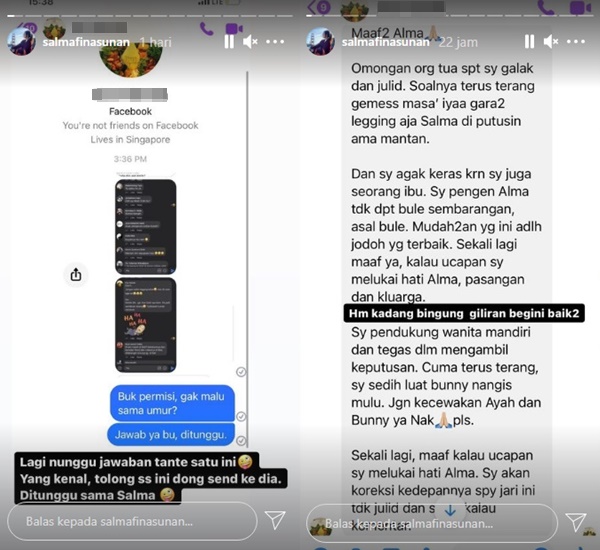 Akui Telah Galak dan Julid, Pelaku yang Sindir Salmafina Sunan Tulis Permohonan Maaf