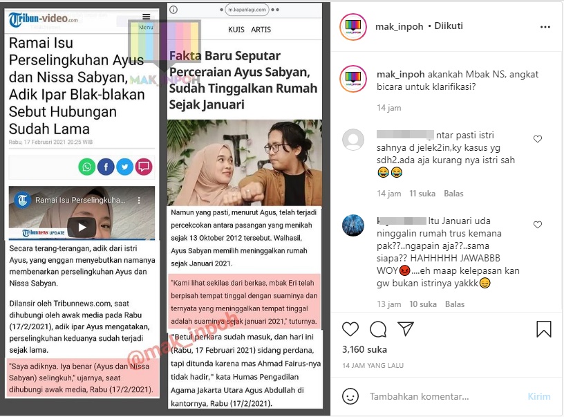 Dituding Selingkuh dengan Nissa Sabyan, Ayus Ternyata Tak Lagi Seatap dengan Istri Sejak Januari