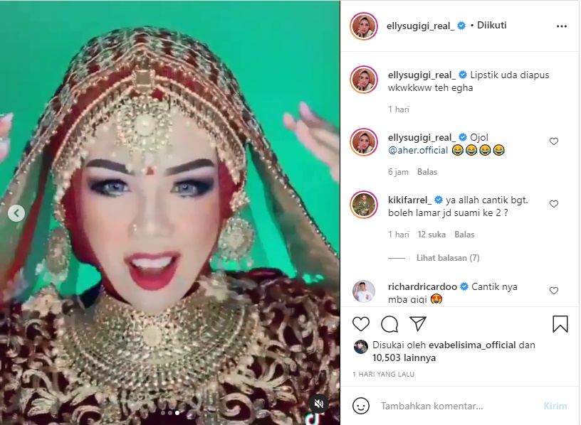 Ely Sugigi Tampil Pangling Ala Wanita India, Komentar Kiki Farrel Ingin Jadi Suami ke-2 Disorot
