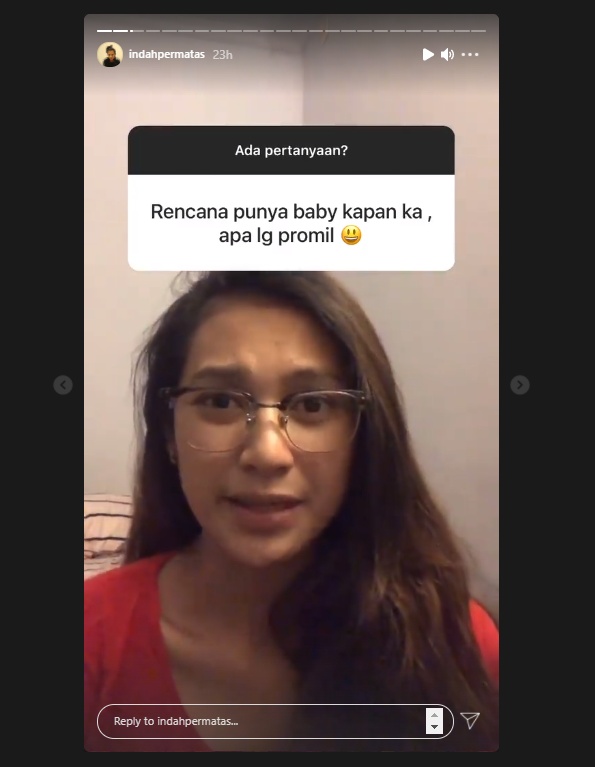 Ini Jawaban Indah Permatasari Kala Ditanya Soal Rencana Punya Momongan