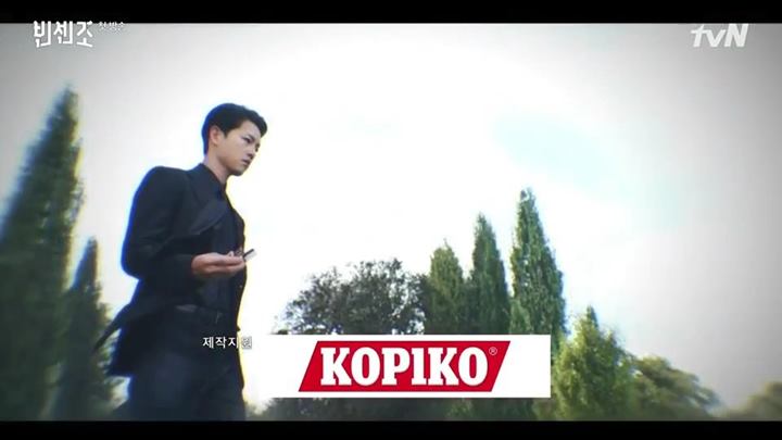 kopiko masuk di kredit drama song joong ki yakni vincenzo